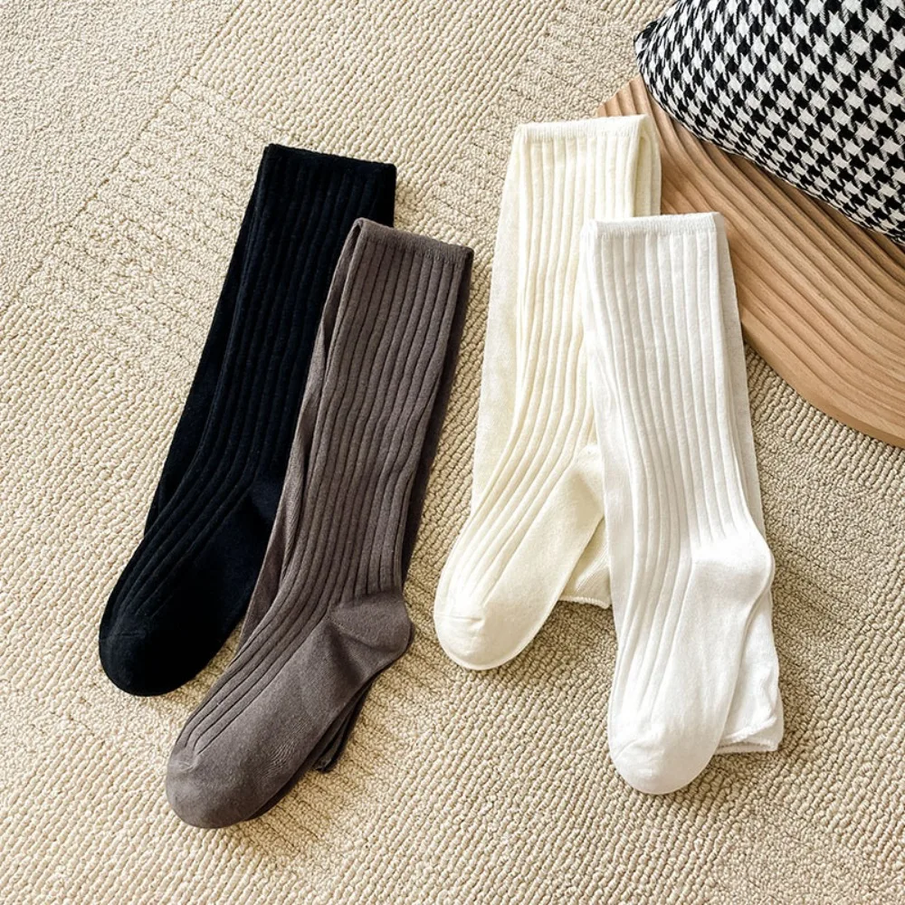 Medias de algodón por encima de la rodilla, medias térmicas, altas y cálidas, para invierno, novedad