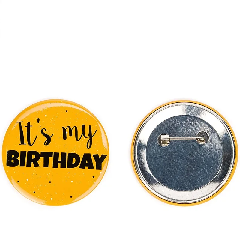 It is my Birthday Badge Button Pins first 1st 10th 16th 18th 21st 30th 40th 50th 60th Birthday party decoration gift supplies