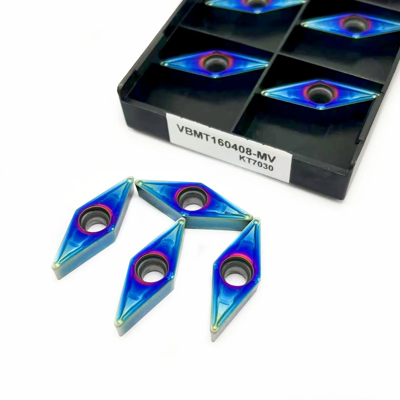 CNC-Drehmeißel VBMT110304-MV VBMT110308-MV VBMT160404-MV VBMT60408-MV Nano Blue für hochharten Edelstahl und gehärtete Werkstücke – Detail 3