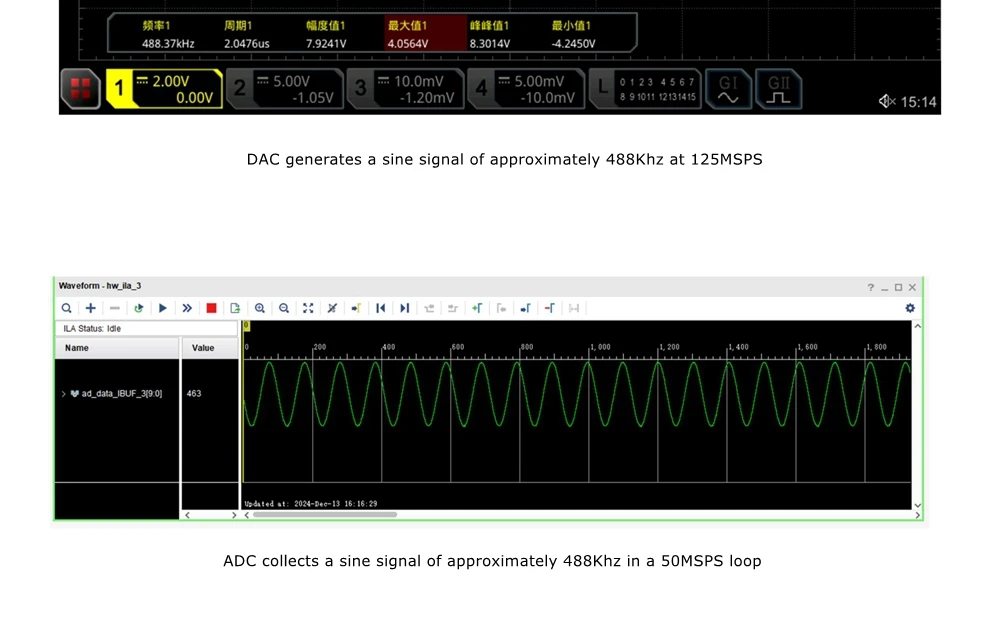 MicroPhase ADA-107 10Bit 50MSPS/125MSPS Hochgeschwindigkeits-AD/DA-Konvertierungsmodul unterstützt DC/AC-Kupplung für FPGA-Entwicklungsplatine – Detail 3