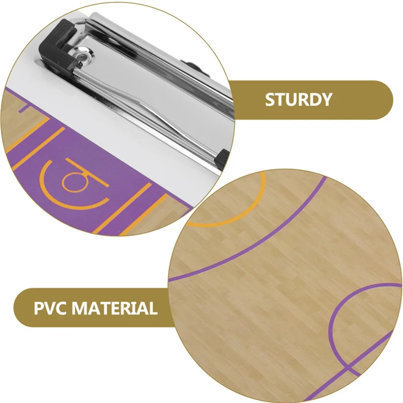 YHOLI-1 ピースバスケットボールボード戦術コーチングボードドライイレースコーチクリップボードバスケットボールボード