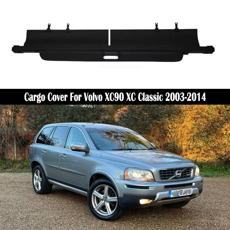 

Rear Trunk Cargo Cover For Volvo XC90 2003-2014 Shield Shade Curtain Partition Board Privacy Blinds Security Accessories