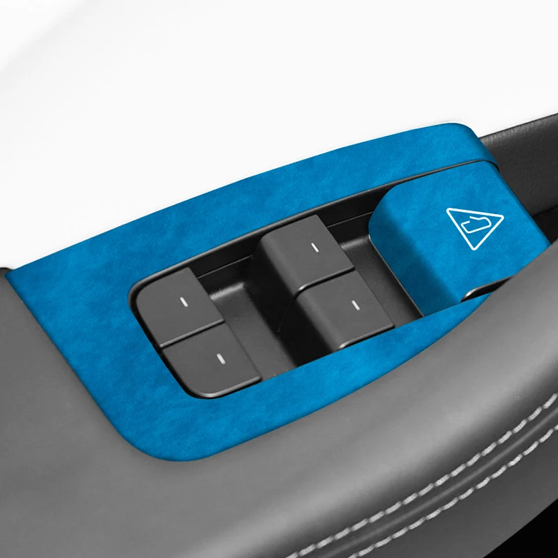 

For Tesla Model 3 Highland(2024-) Window Switch Panel Trim Bezel Cover Sticker Made of Alcantara Car Interior Tuning Accessories