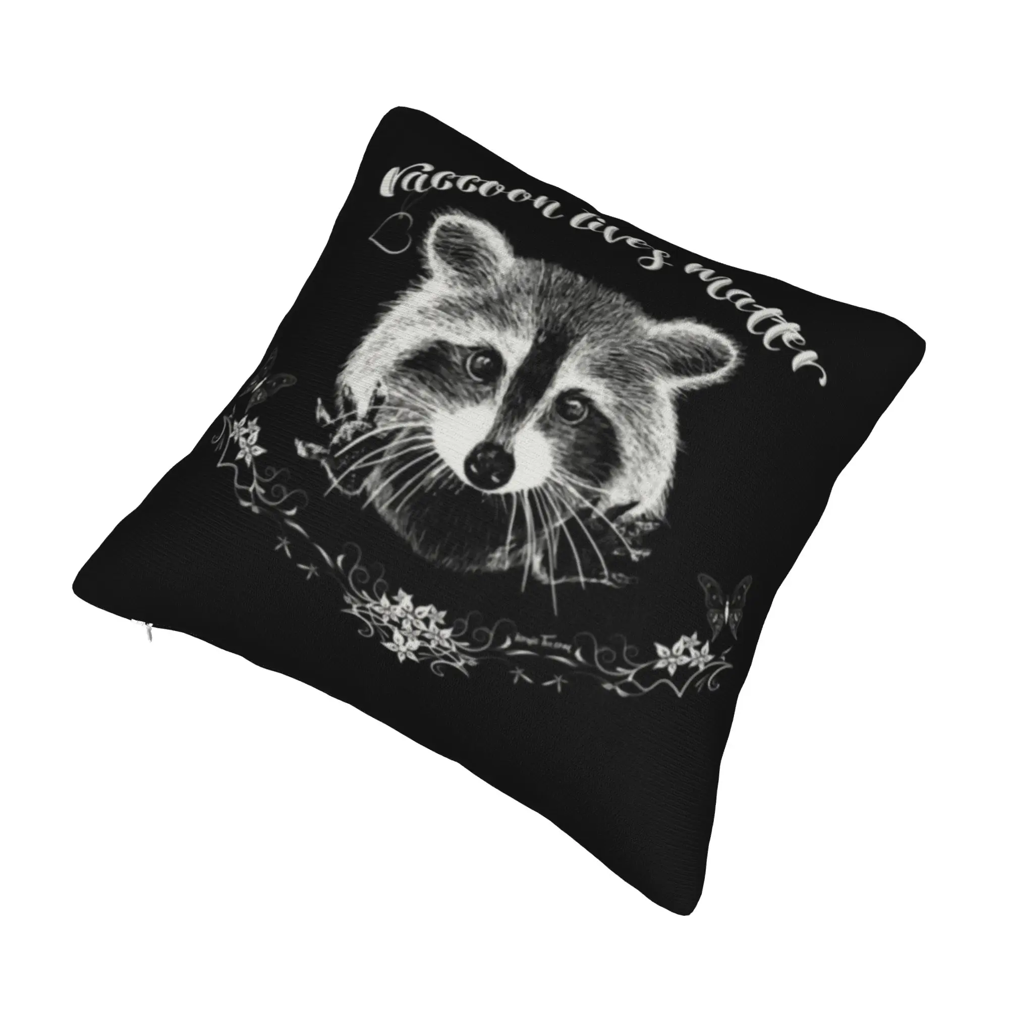 Raccoon Lives Matter Iconic Throw Pillow Case for Living Room Trash Panda Racoon Nordic Cushion Cover Square Pillowcase