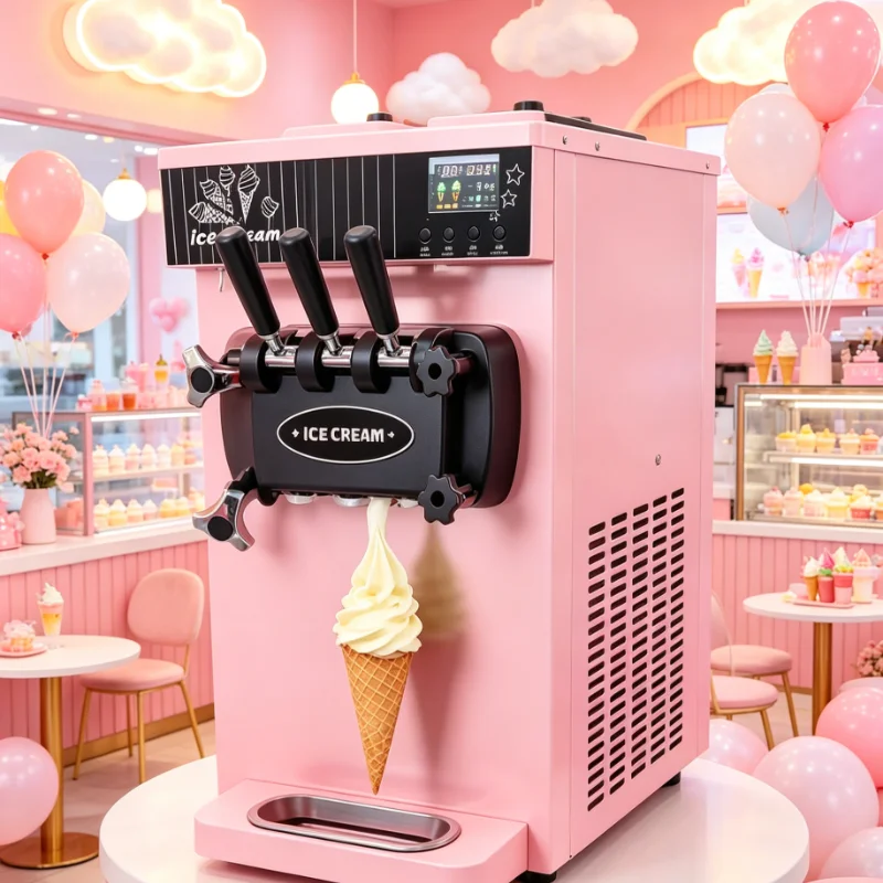 

Customized Quick DIY Frozen Dessert Maker, Ice Cream Yogurt Sorbet Machine, Automatic Homemade Soft Serve with LCD Keep Cool