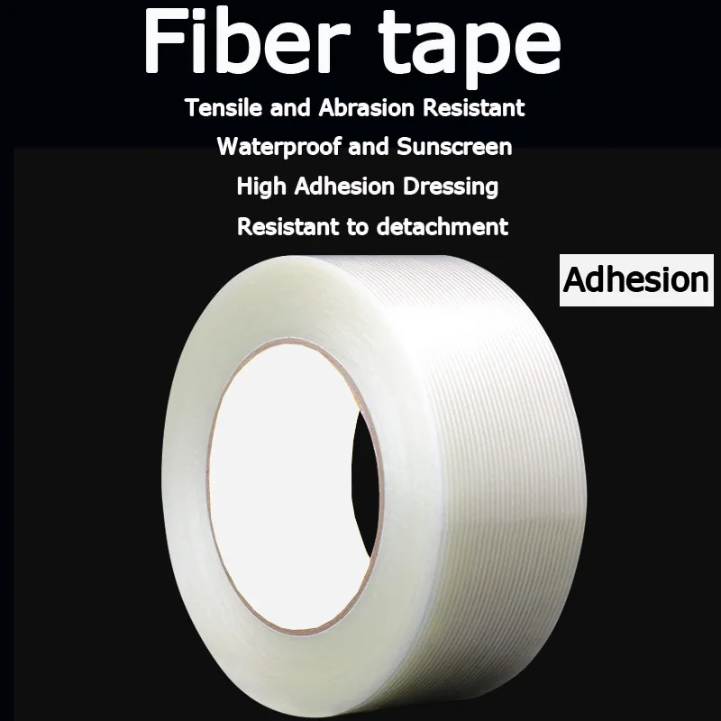 

Fiber Tape Single-Sided Striped Glass Adhesive Strong High-Viscosity for Heavy-Duty Fixing and Bundling, Reinforcement for Lithi