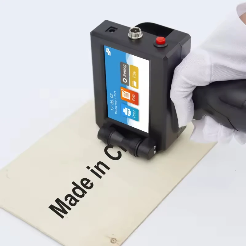 Ha.ndheld Inkjet Printer La.bel Printer 24 La.ngua.ges Ea.sy Opera.te Fa.st Dry Solvent Inks for Pla.stic A.pplica.tions