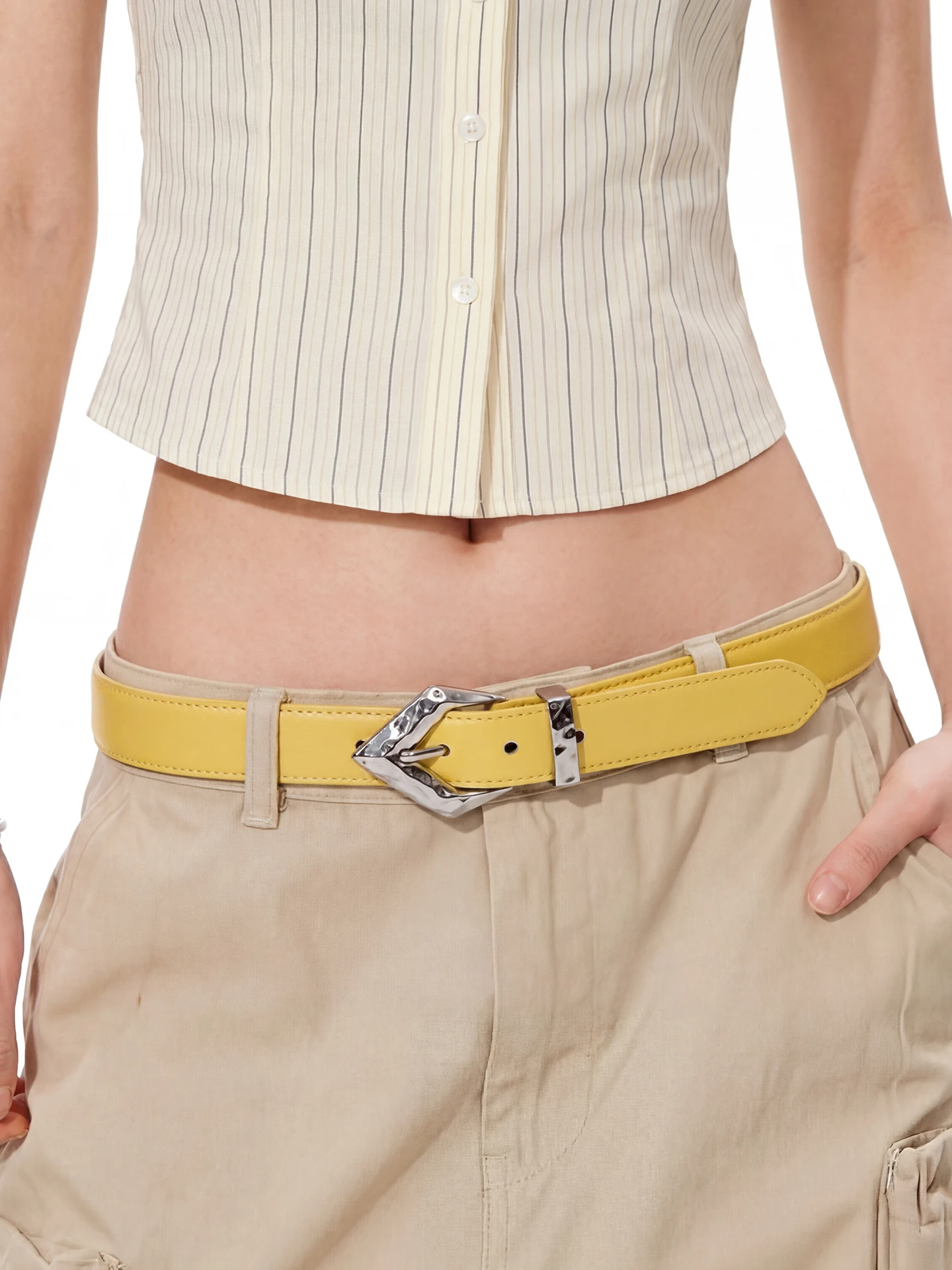 ixzakka-cinturon-de-cuero-amarillo-para-mujer-cinturon-geometrico-de-color-claro-a-la-moda-hebilla-de-aleacion-tratamiento-de-superficie-suave-cadena-para-la-cintura