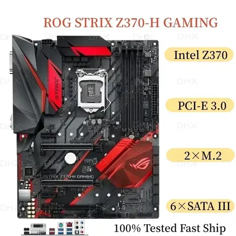 For ASUS ROG STRIX Z370-H GAMING Motherboard LGA 1151 64GB DDR4 ATX Mainboard 100% Tested Fast Ship