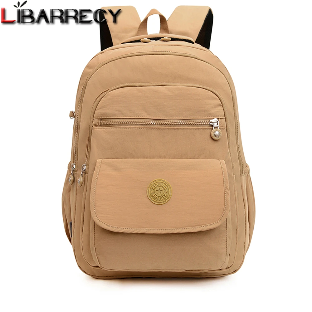 New High Quality Nylon Women's Backpack Solid Color Large Capacity Ladies Backpack 2023 Fashion Ladies Student Bag Bolso Mujer