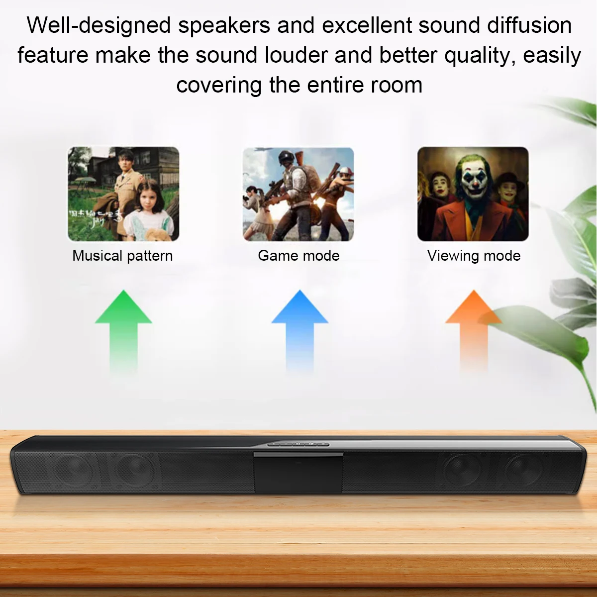 Home Theater Sound System Bluetooth Speaker For TV Soundbar Box Powerful Surround Subwoofer Stereo AUX FM Radio Music Sound Bar