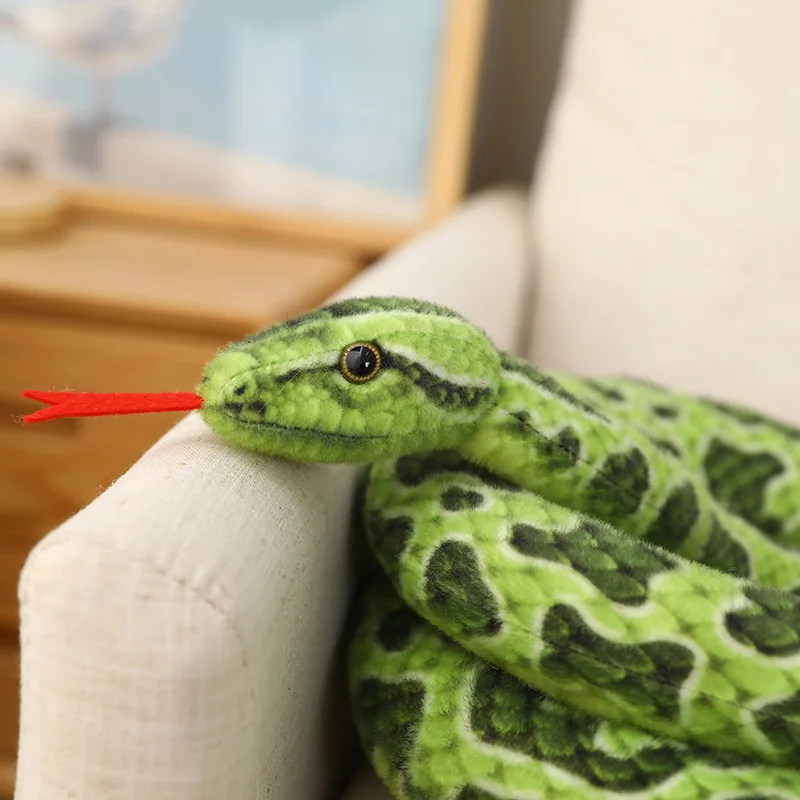 1pc 200cm Riesige Schlangen Plüsch Spielzeug Simulation Lange Goldene Python Gefüllte Schlange Plushie Kinder Jungen Geschenk Hause dekoration – Detail 3