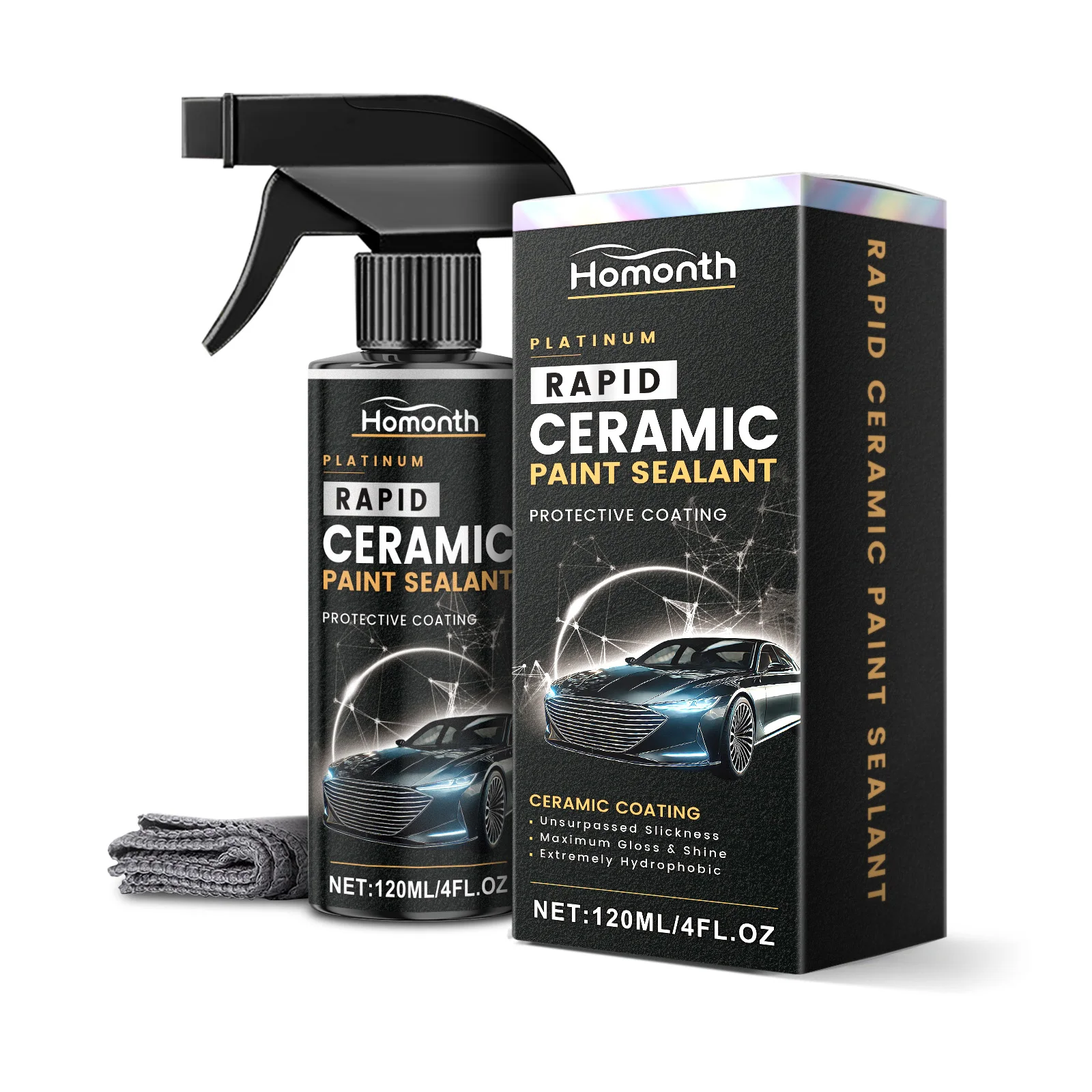 Car Gloss Coating Spray Glass Rain Repellent Durable Anti-Fouling Cleaning Driving Visibility