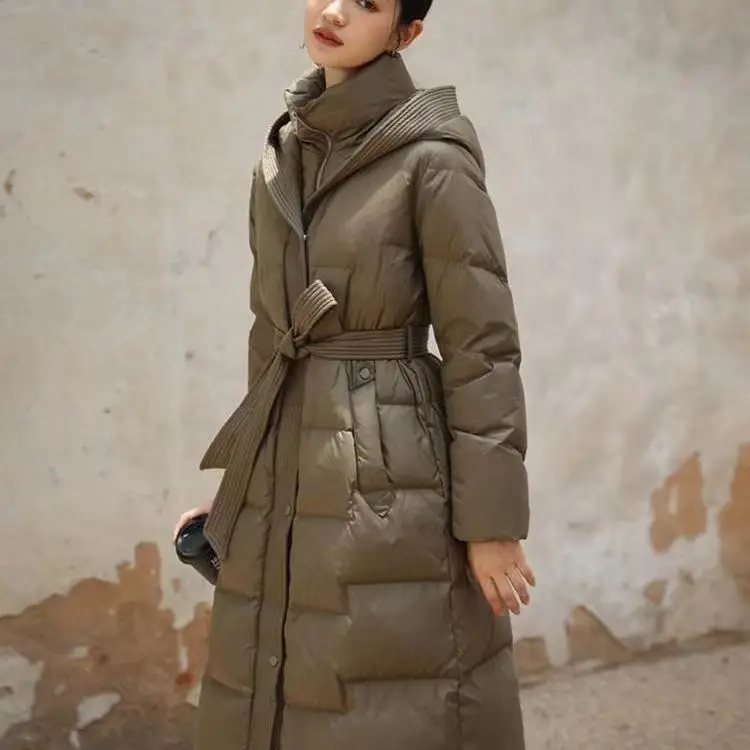 

Женская осенне-зимняя модная утепленная парка, теплая куртка с капюшоном, верхняя одежда, водонепроницаемое пальто, уличные длинные пуховые парки C247