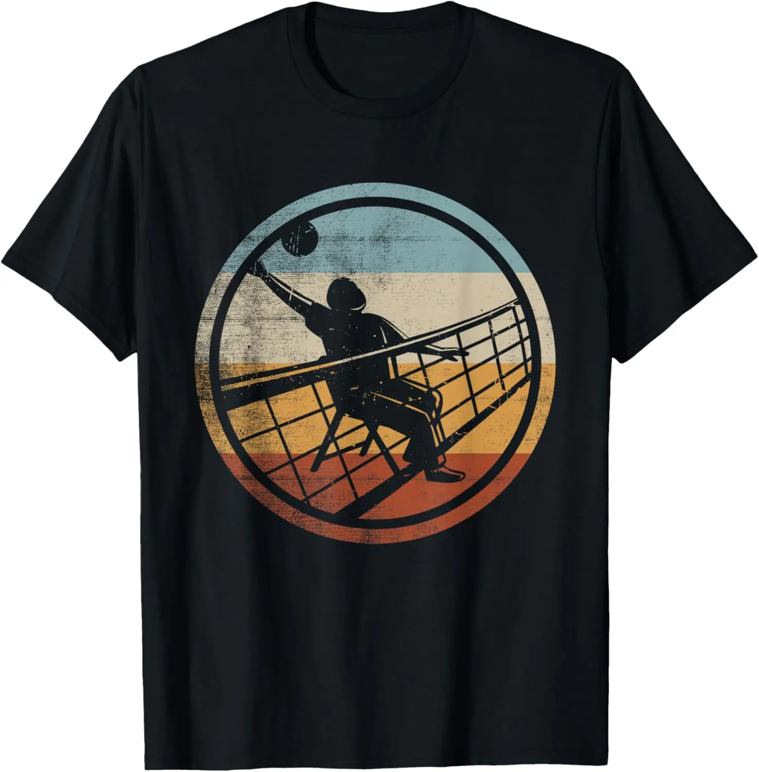 Retro Vintage Volleyballer Design Chair Volleyball T-Shirt