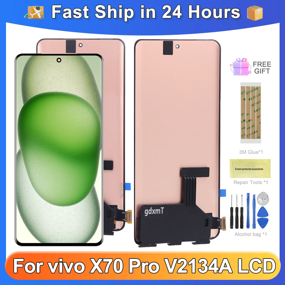 For VIVO X70 Pro For vivo X70Pro 6.56\'\'V2134A V2105 LCD Display Touch Screen Digitizer Assembly Replacement