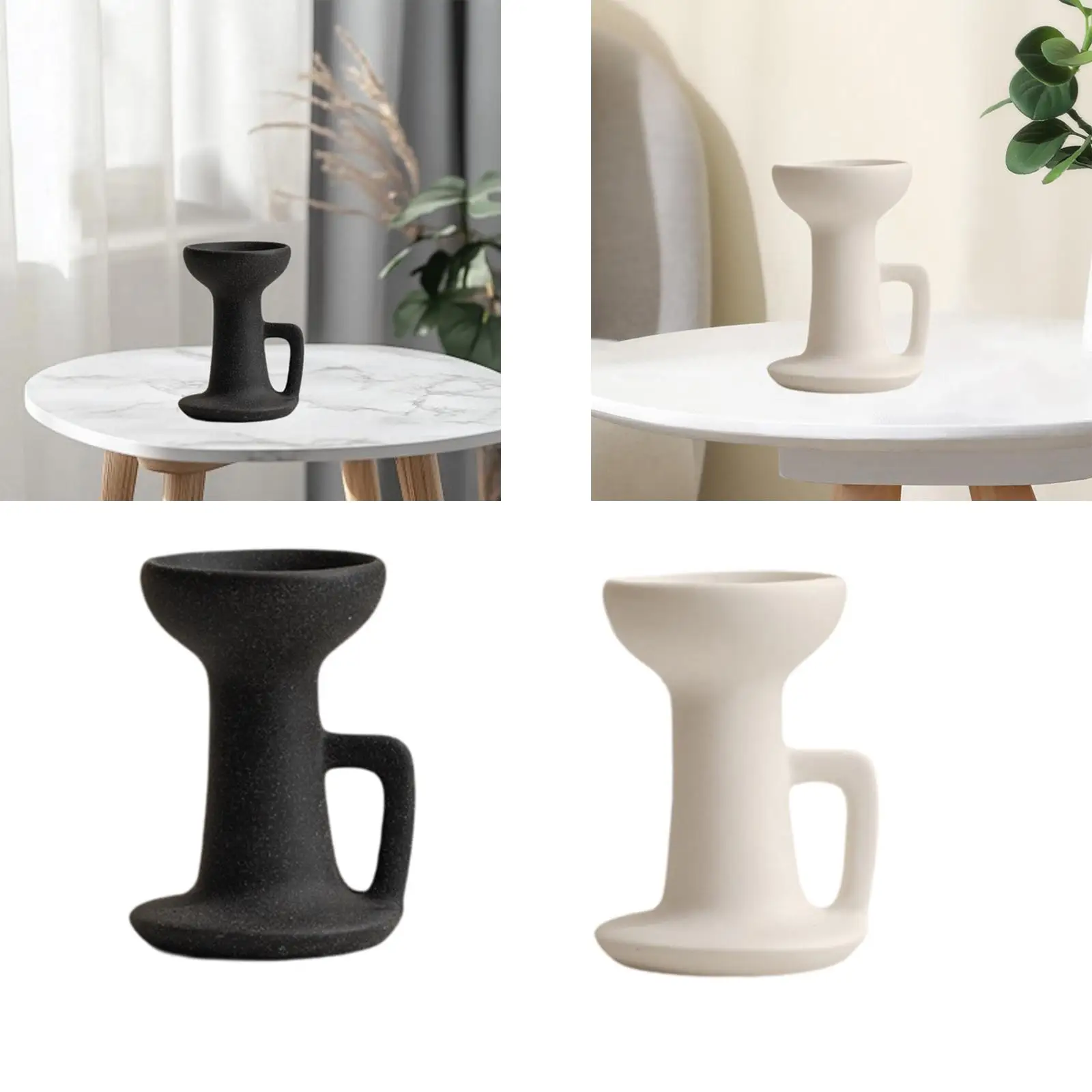 Irregular Shape Ceramic Candle Holder Modern Minimalist Candlestick for Home Decor Wedding Party Table Centerpiece