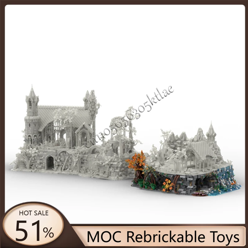 

2325 деталей MOC: Модель «Высокогорная пастбищная пашня и конюшня» по мотивам знаменитого фильма, конструктор для самостоятельной сборки, игрушки для детей, подарки