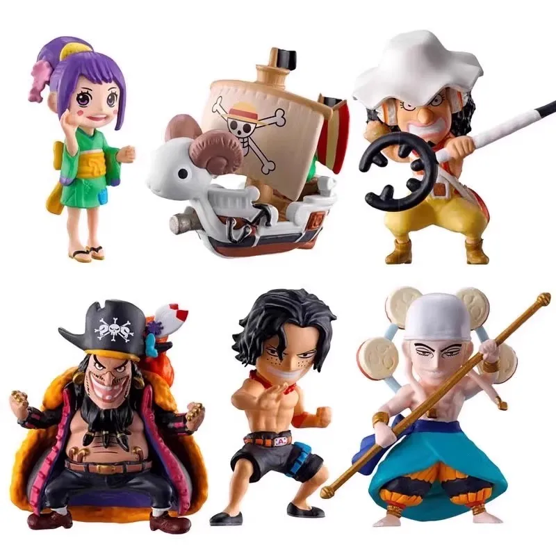 

Bandai Genuine 6Pcs Gashapon ONEPI NO MI 7 Ace Toys For Kids Gift Collectible Model Ornaments