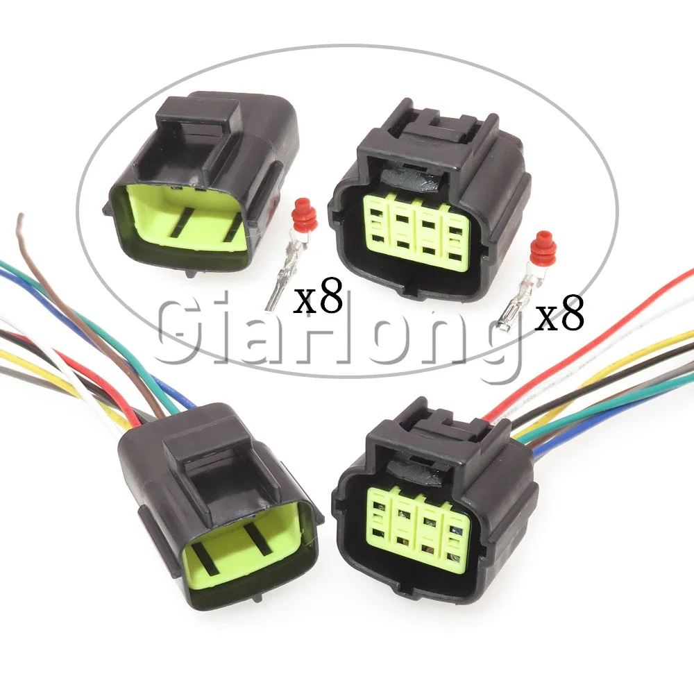 

1 Set 8 Ways 174982-2 174984-2 AC Assembly Car Engine Wiring Harness Socket Auto Oxygen Sensor Waterproof Connector
