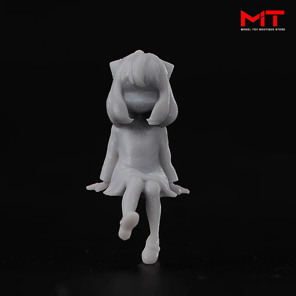 Miniature Handmade 1/64 1/43 1/24 1/18 Cute girl Anya Unpainted Painted Figure Model Doll Mini Scenes DIY Creative Photography