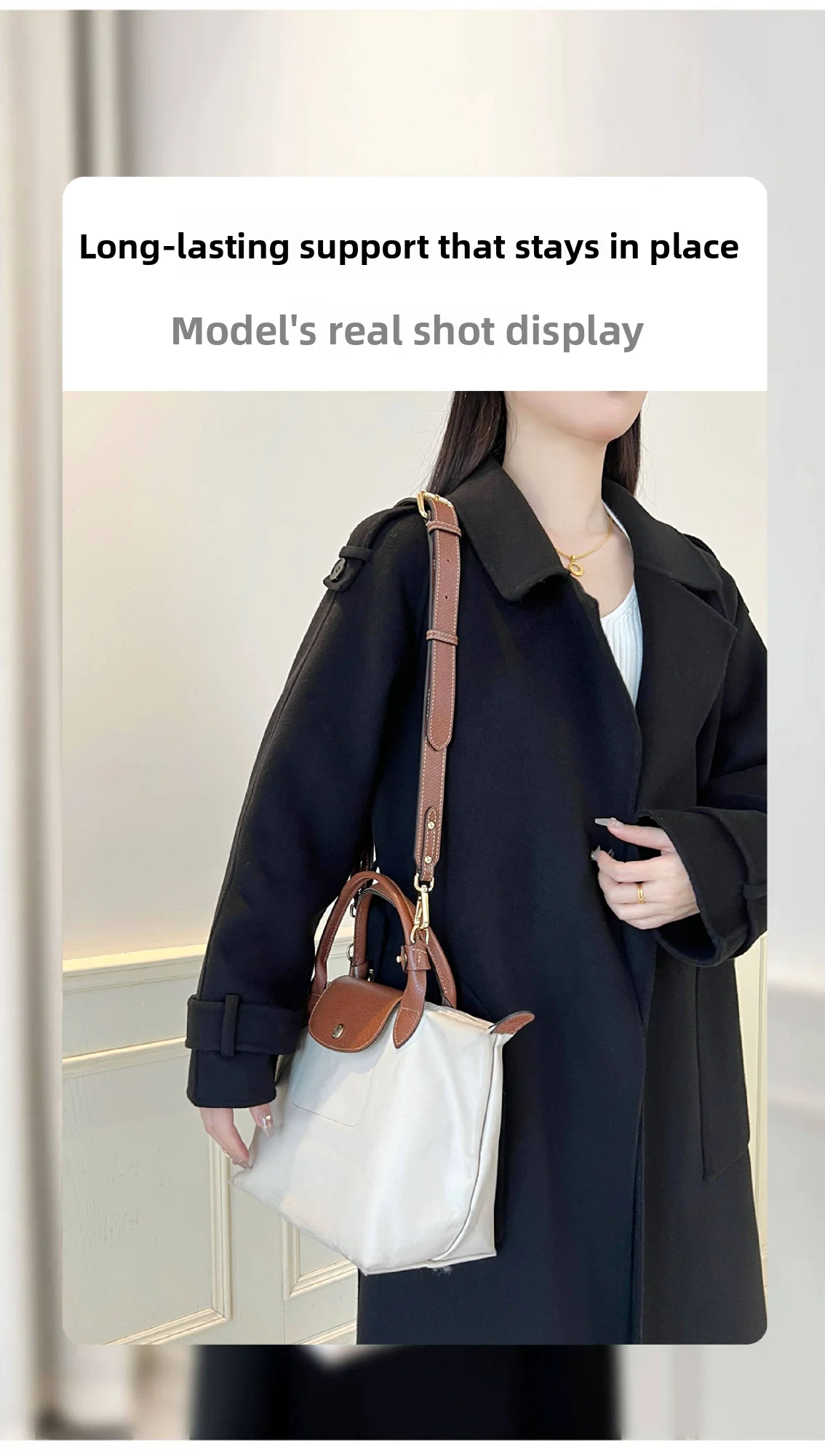 Leather Bag Shoulder Strap for Longchamp S Durable Leather Bag Strap Conversion Kit for Women Crossbody Bags
