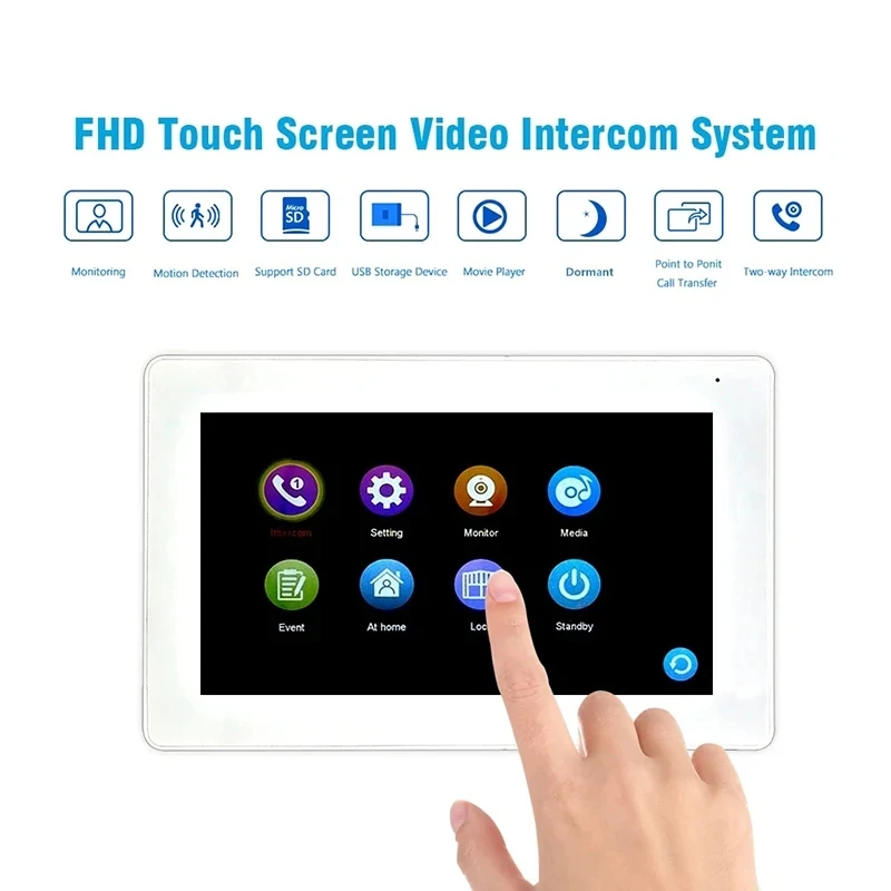 Touch Screen 10-Inch Wifi Video Intercom Hd Kleur  1080P display screen Bewegingsdetectie Tuya Smart Remote View home Security