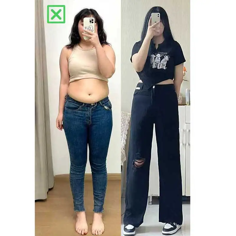 

High Waist Straight Leg Denim Jeans Women plus Size Spring Autumn Loose Wide Leg Pants Slimming Drapey Fit