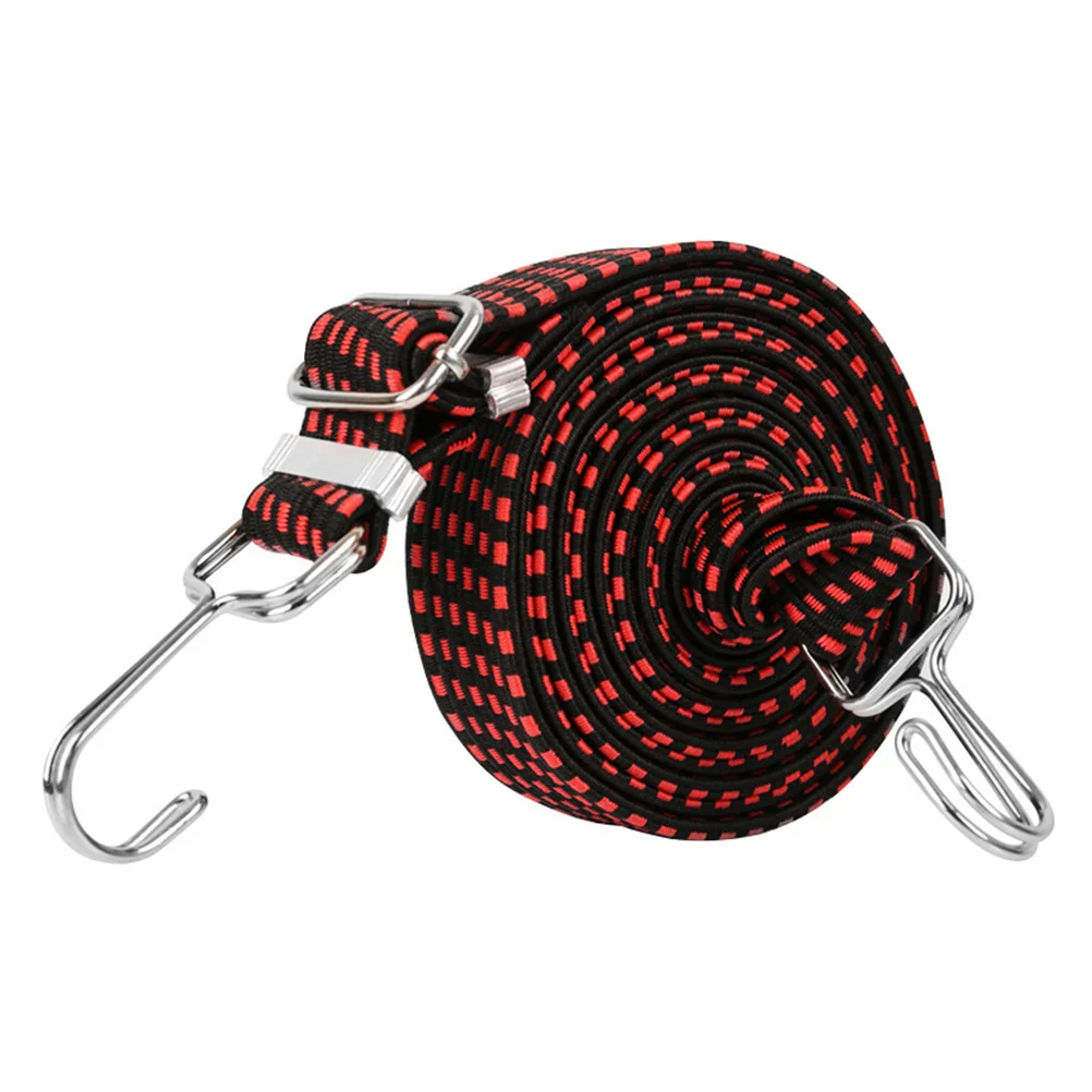 

Elastic Bike Luggage Strap 2M Red Latex Silk Wide Non Adjustable Cords For Racks Trailers Boats Climbing