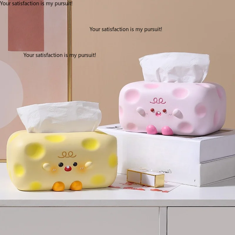 Light Luxury Resin Tissue Box, Desktop Paper Extraction Box For Living Room Tea Table, High-end Home Decor & Gift