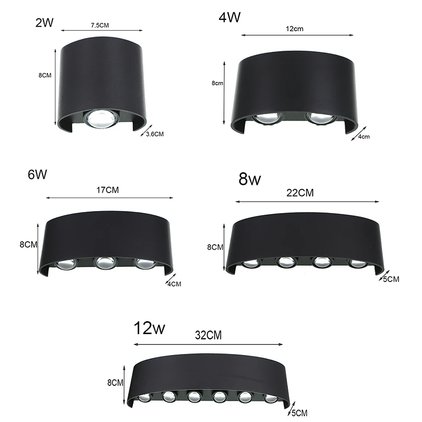 Imagem -03 - Luminária de Parede Led à Prova Dágua Moderna Estilo Nórdico Iluminação Interna para Sala Sacada Jardim 2w 4w 6w 8w 12w