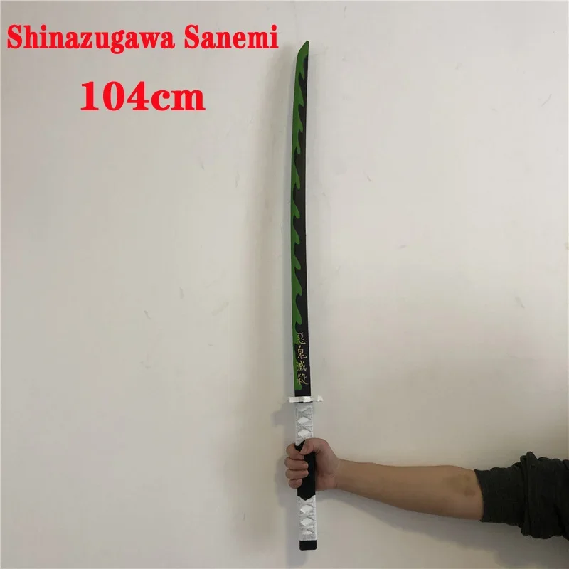 1:1  Sword Weapon Cosplay  104cm Shinazugawa Sanemi Green Sowrd Ninja Knife Prop Model Toy