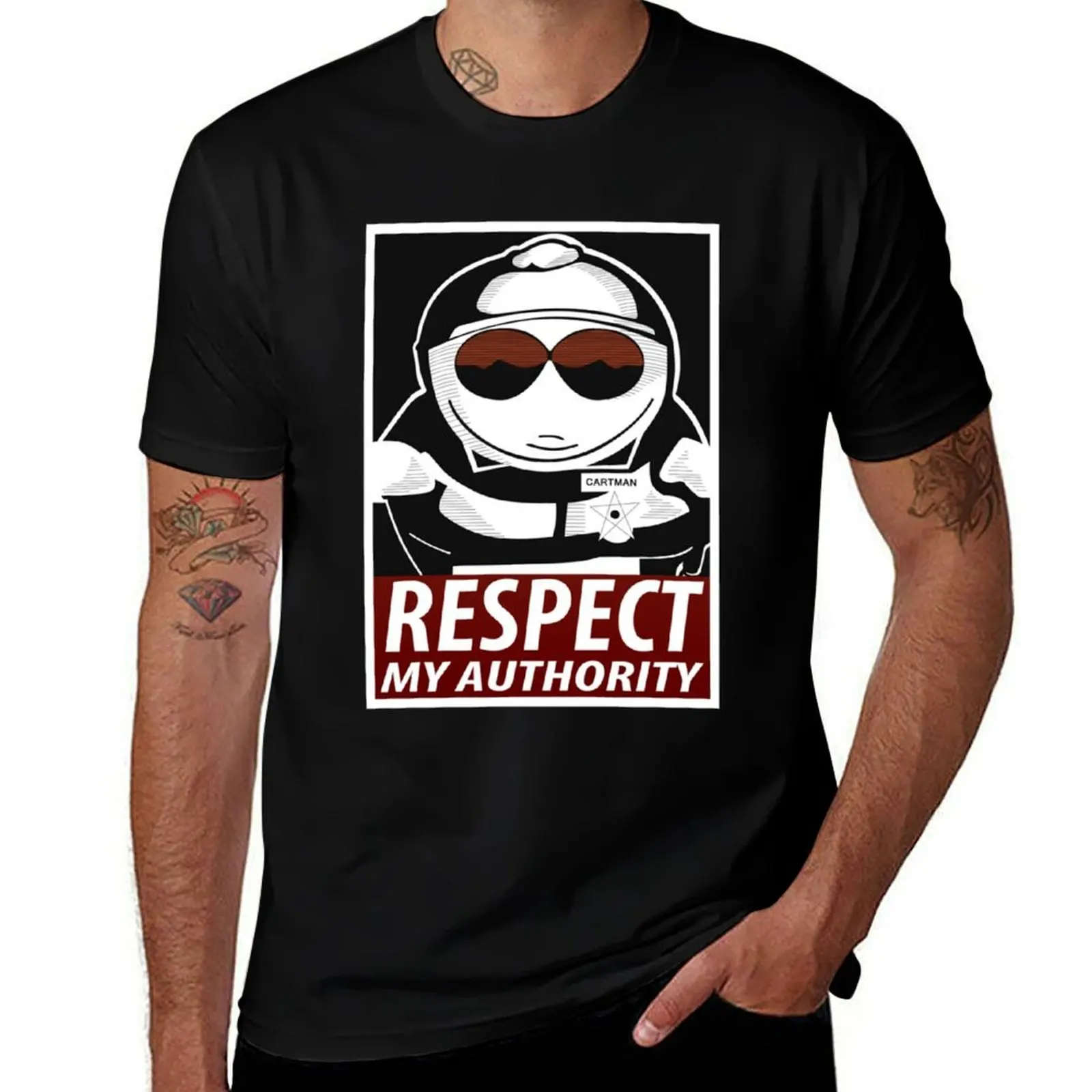 Respect My Authority - South Park Cartman T-Shirt T-shirts man vintage graphic tee Man t-shirt plain t shirts men