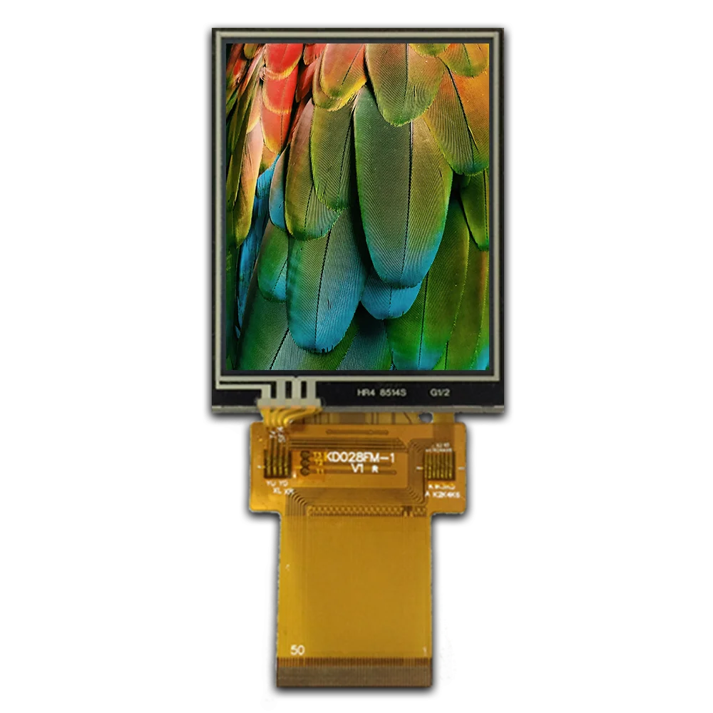 240x320 2.8inch resistive touch LCD screen MCU/SPI/RGB interface IPS viewing angle display Brightness 650nits ST7789 controller