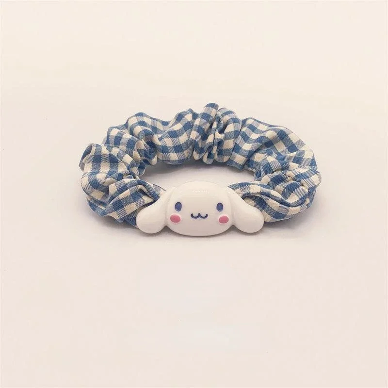 Sanrio Kawaii Anime Cartoon series My melody Kuromi Cinnamoroll Sweet Simple Cute Girl Hair Rope Children Hair Accessories Gifts