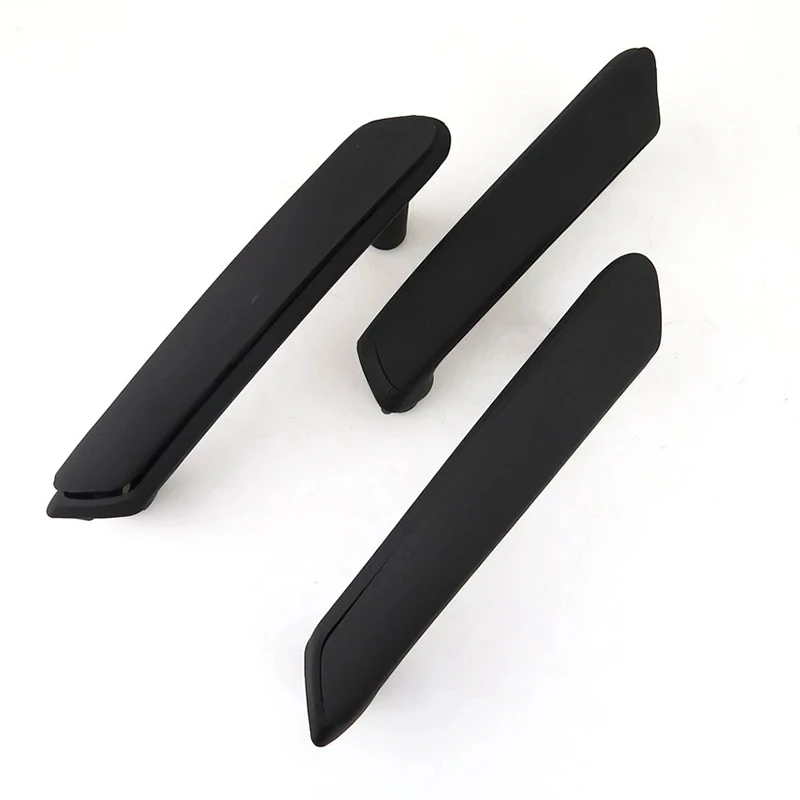

Black Interior Door Pull Grab Handle+Trim Cover Kit For -Passat B5.5 1998-2005-A99D