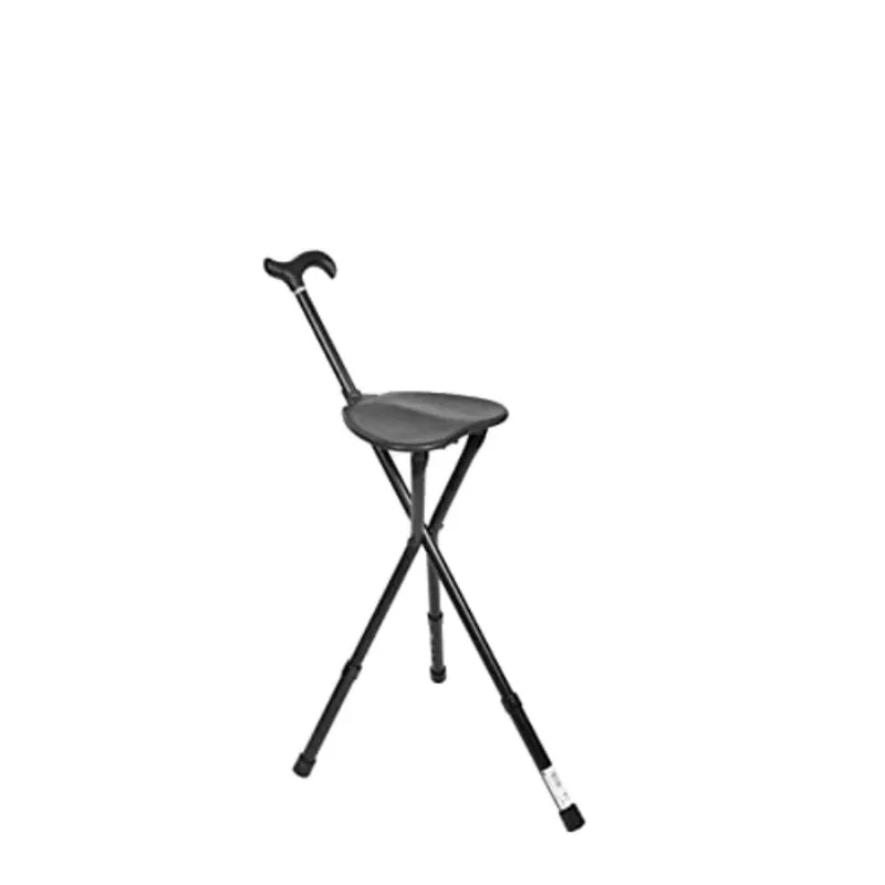 Walking Cane with Seat Adjustable Height Cane Chairs for Adults 3 Legs Aluminium Supports Up to 220 lbs PRO Model