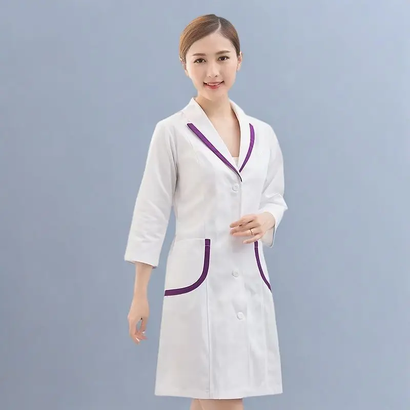 医療用ユニフォーム 病院白衣 韓国風 女性用 病院医療スクラブ服 ユニフォーム 通気性 女性用作業服 ブラウス