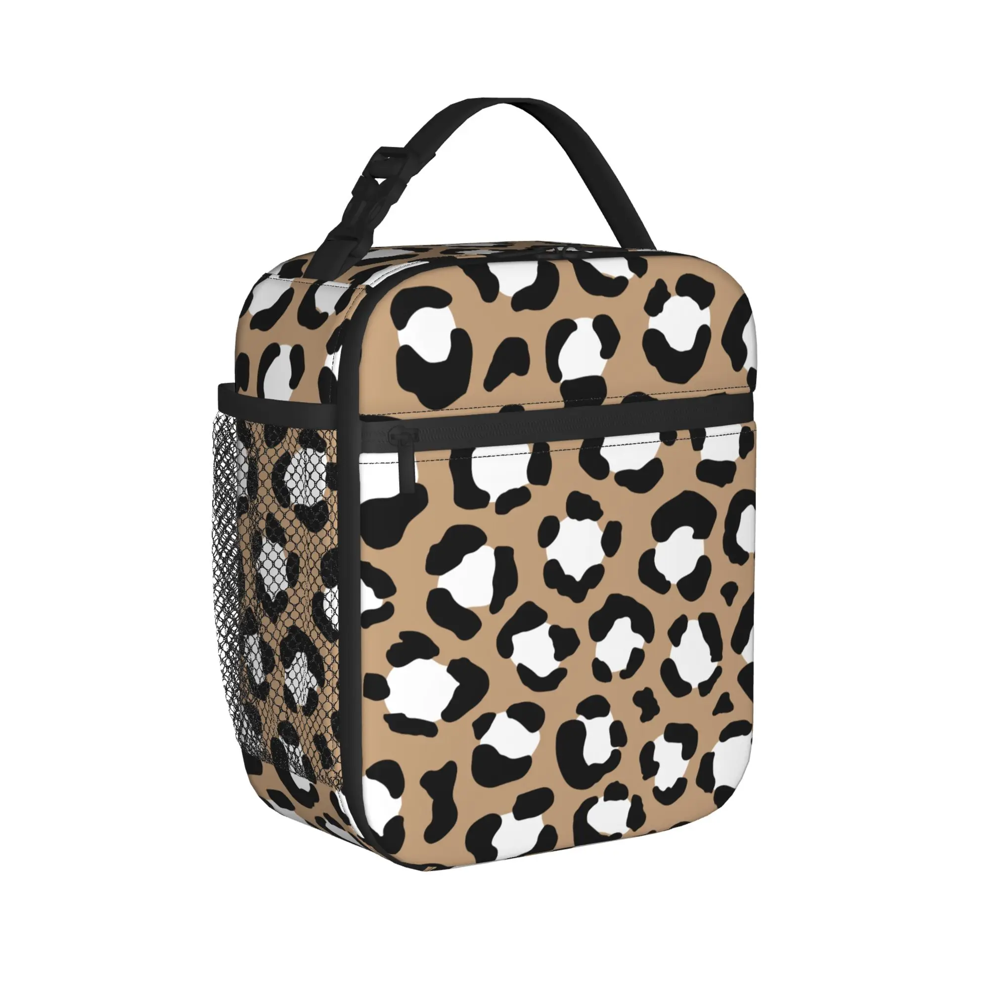 Animal Print Leopard Thermal Insulated Lunch Bags for School  Portable Food Bag Thermal Cooler Food Box