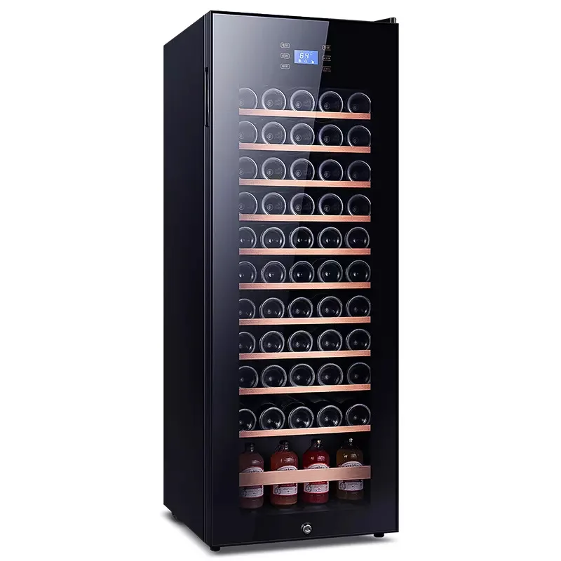 

High quality Front Ventilation 24 Mini Electric Cabinet Unit 68l Compressor Refrigerator Wine Cooler with Humidity