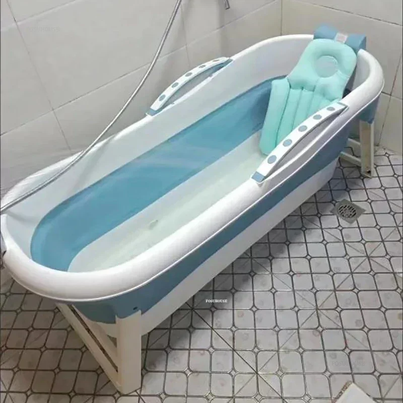 Modern Portable Bathtubs Home Ice Bath Swimming Pool Indoor Hot Tub Large Plastic Full Body Bathtub Nordic Adult Folding Bathtub