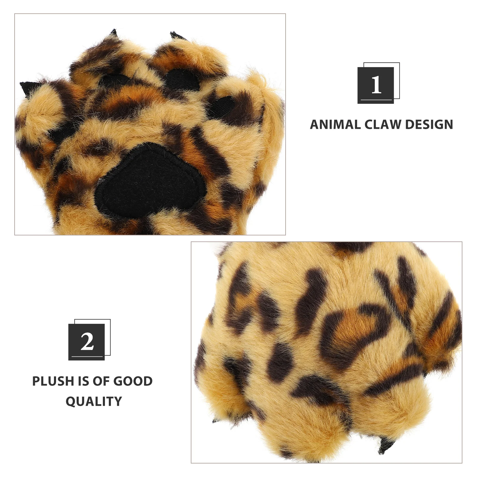 Porte-clés patte d'animal, 1 pièce, pendentif griffes simulées mignonnes pour chambre d'enfants, décor suspendu, joli pendentif griffe en peluche de tigre de dessin animé