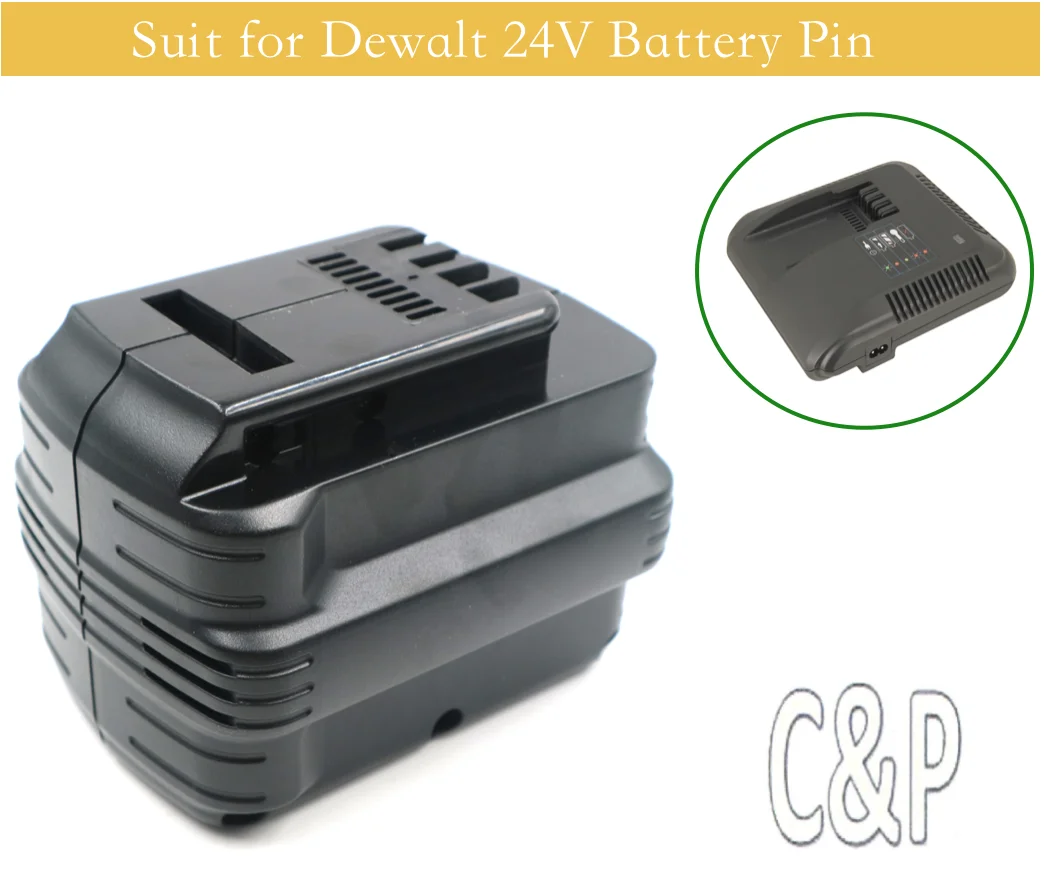 C&P For Dewalt 24V Battery Pin 3.0AH Ni-MH Replace Original Battery DE0240 DE0240-XJ DE0241 DE0243 DE0243-XJ DW0240 DW0242