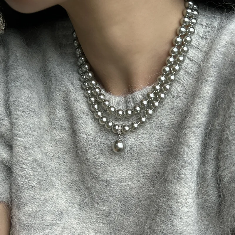 2023 New Fashion Double-layer Pearl Women's Necklace