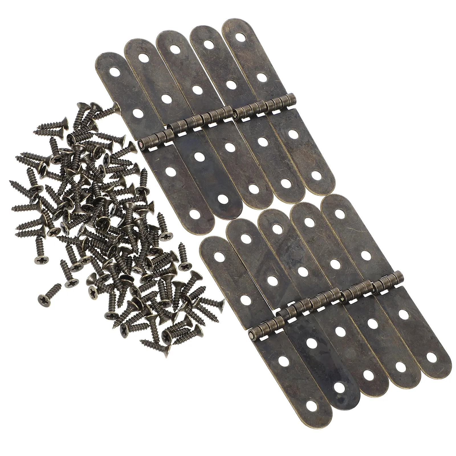 1Set Mini Iron Hinges Vintage Aesthetic Flat Mount for Small Wood Projects Jewelry Boxes Cabinets Drawers Craft DIY Metal Box