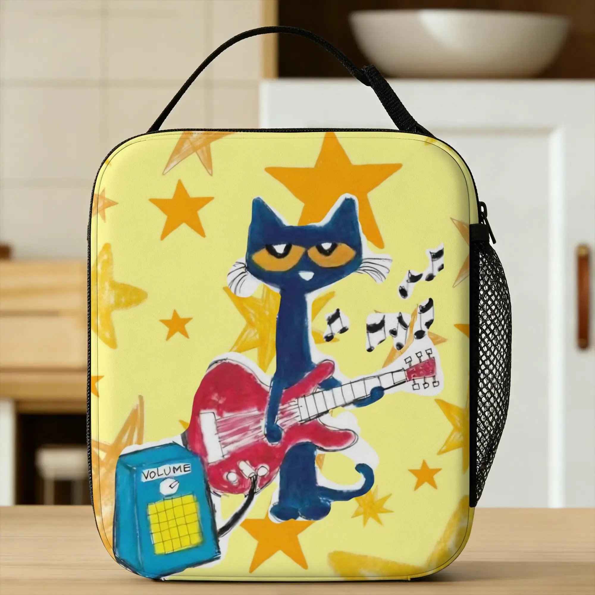 Stars Pete The Cat Cartoon Insulated Lunch Bags Large  Meal Container Cooler Bag Lunch Box Tote School  Outdoor Girl Boy