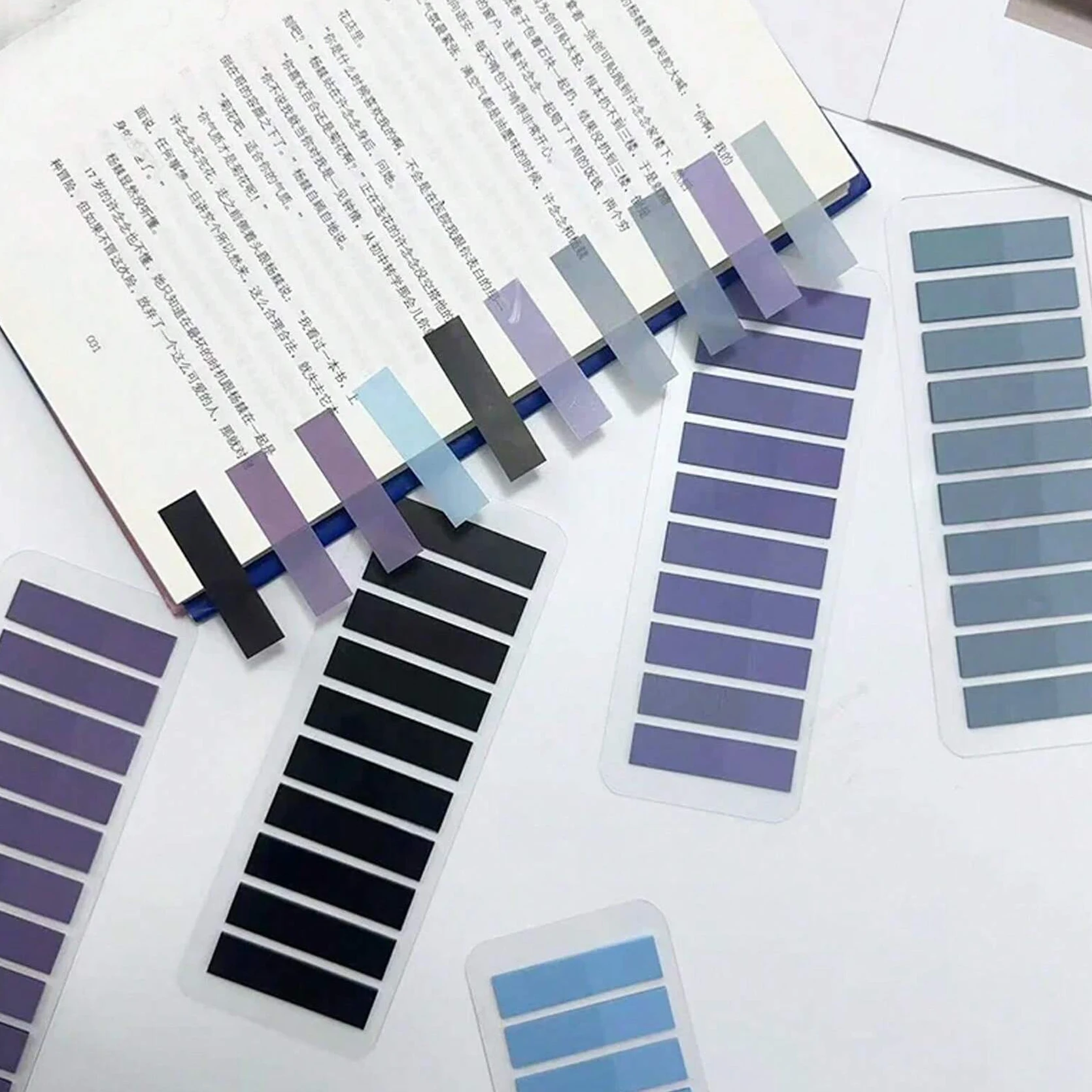 6 Packungen Bunte Indexstreifen, Transparente Selbstklebende Seitenmarkierungen, Beschreibbare Notizzettel für Journaling, Studium & Bürobedarf – Detail 5