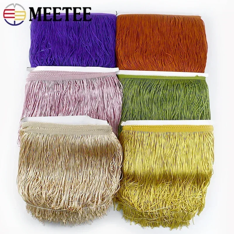 10M 10/15/20/30cm Long Polyester Tassel Fringe Stage Latin Dress Trim Lace Ribbon Clothes Decoration Trimming Sewing Accessories