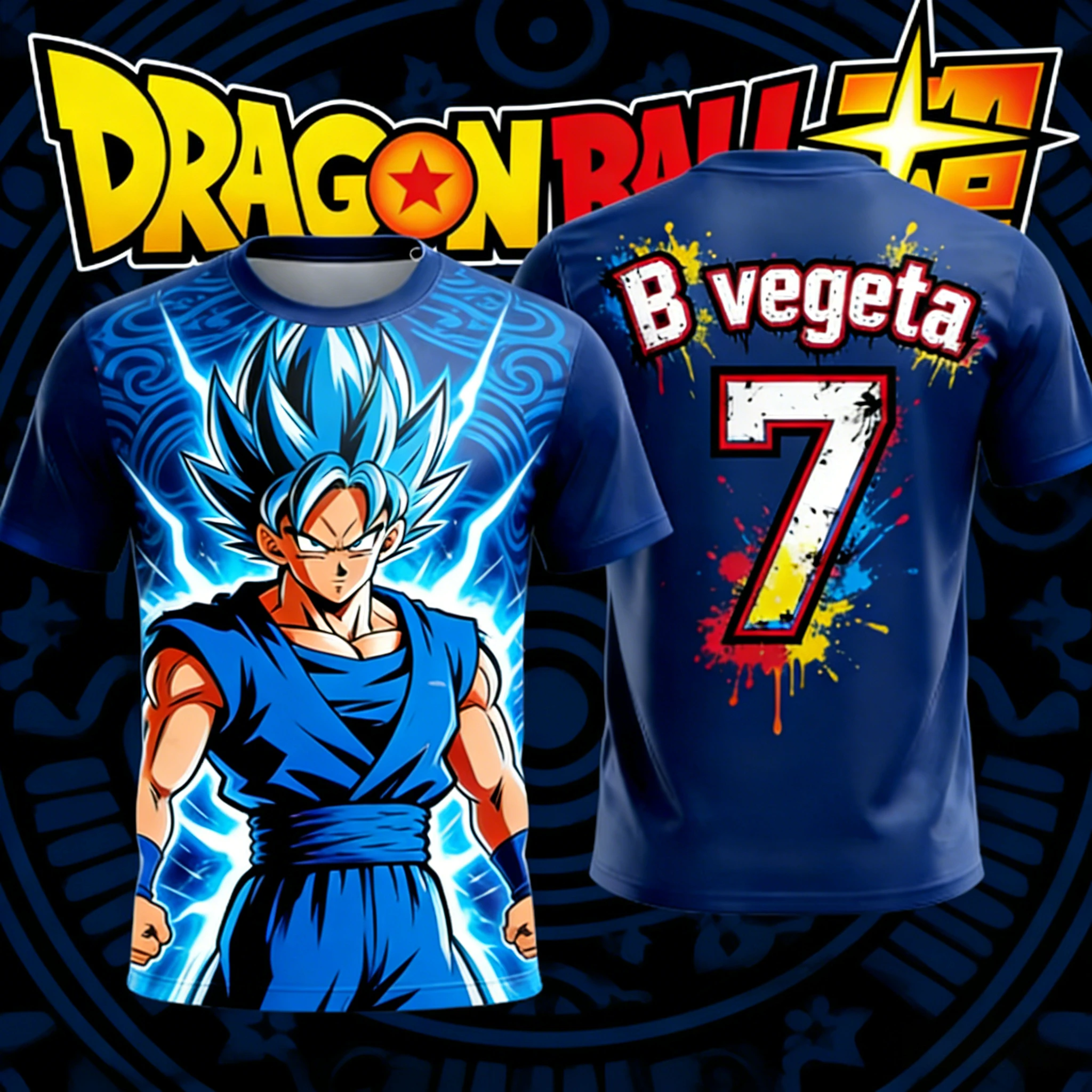 2026 Sommer Dragon Ball Super SSGSS Vegeta Übergroßes T-Shirt 3D-Druck Atmungsaktiv Retro Streetwear Unisex Fitness-Shirt