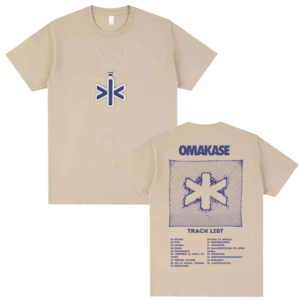 Alvaro Diaz Omakase Album Track List Tee Shirt Men's Clothes Fashion Gothic Classic T Shirt Casual 100% Cotton Oversized T-shirt